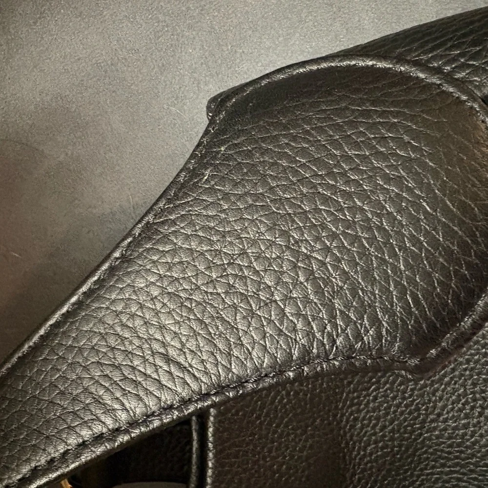 Dooney & Bourke Black Pebbled Leather Hobo with Gold Hardware - Picture 9 of 9